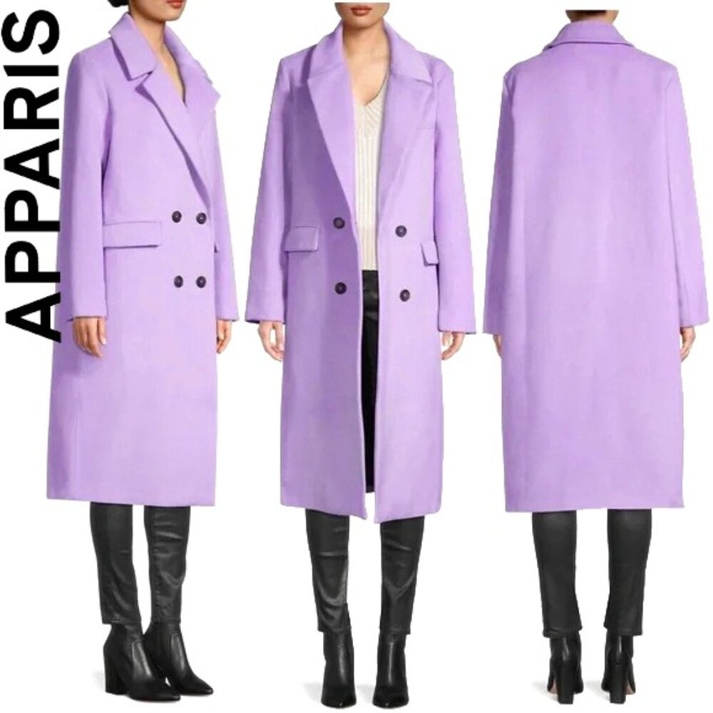 💥STUNNINGLY BEAUTIFUL!💥APPARIS TAILORED LONGLINE COAT IN LAVENDER